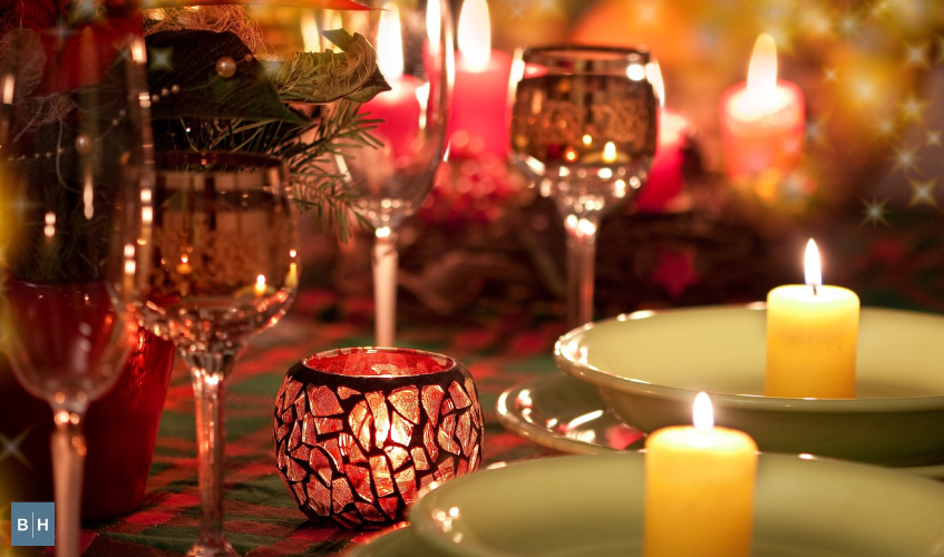 Setting the mood by lighting candles and adding decor